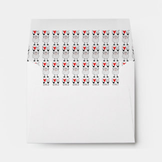 Enveloppes "Moutons avec coeur"
