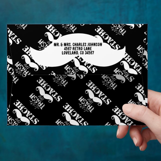 Enveloppes Ne jetez pas la moustache Retro Hipster (Hand)