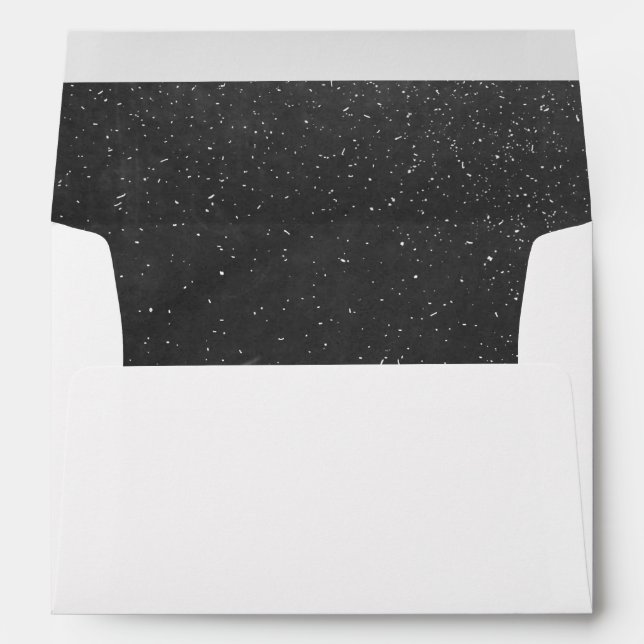 Enveloppes Neige tirée par la main de craie de tableau (Dos (Bas))
