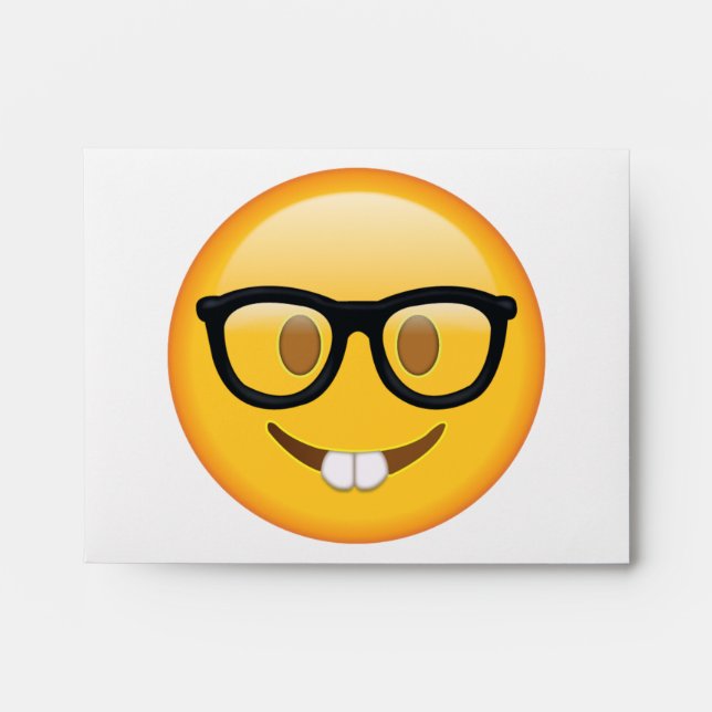 Enveloppes Nerd avec lunettes - Emoji (Devant)