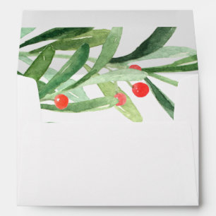 Enveloppes Noël de guirlande de houx