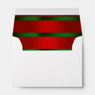 Enveloppes Noël vert rouge de fête de gradient