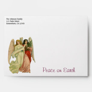 Enveloppes Noël Vintage, Antique Victorian Angel Die Cut