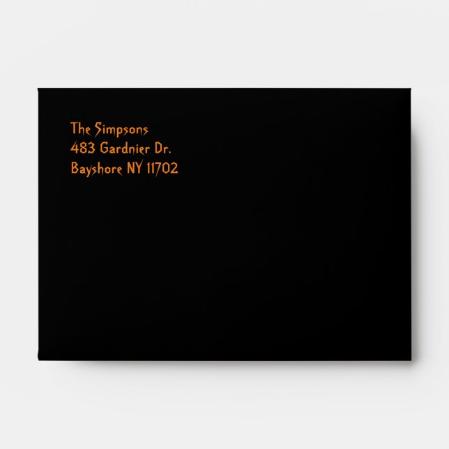 Enveloppes noires de Halloween (Devant)