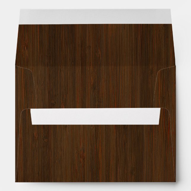 Enveloppes Noix foncée Brown bambou Grain de bois (Dos (Bas))