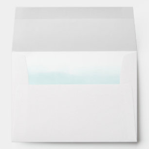 Enveloppes Nuances d'enveloppe rayée par aquarelle bleue