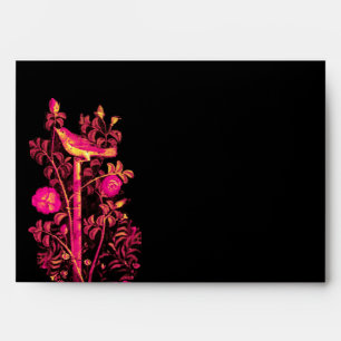 Enveloppes NUIT AVEC ROSES, Rose Noir Jaune Blanc