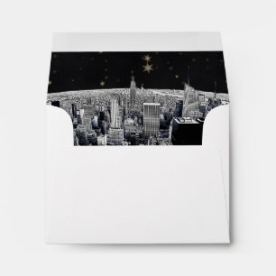 Enveloppes NYC Skyline 2 Black Gold Star Fancy Env 3