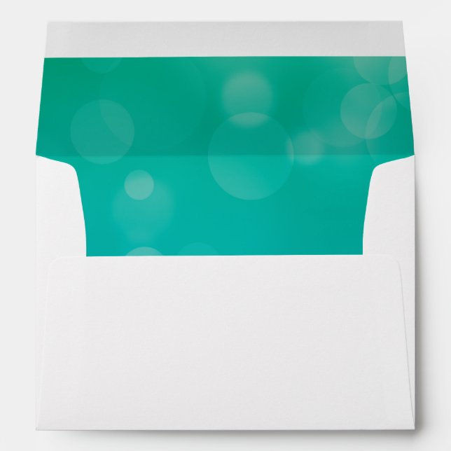 Enveloppes Ocean Blue Bubbles Mariage moderne (Dos (Bas))