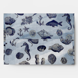 Enveloppes Ocean Sea Life Nautical Seashells Plage Invitation