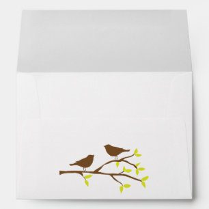 Enveloppes Oiseaux de chute sur une branche