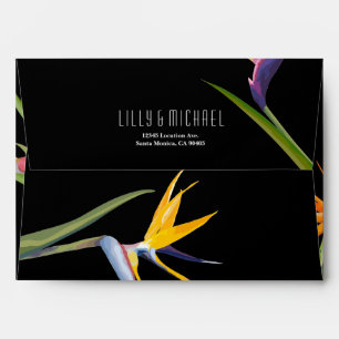 Enveloppes Oiseaux du mariage floral de paradis