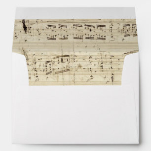 Enveloppes Old Music Notes - Chopin Music Sheet