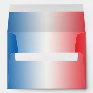 Enveloppes Ombre blanc et bleu rouge A7