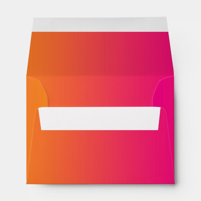 Enveloppes Ombre rose et orange A6 (Dos (Bas))