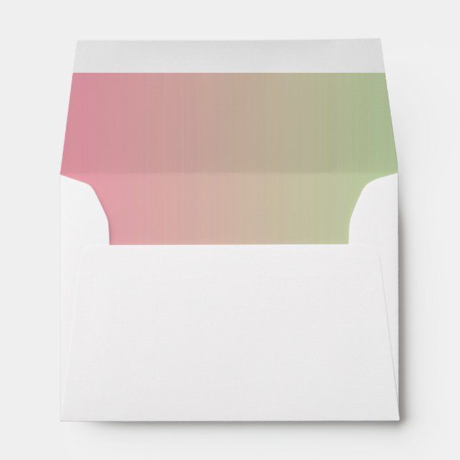 Enveloppes Ombre rose et vert (Dos (Bas))