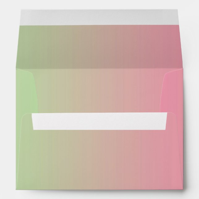 Enveloppes Ombre rose et vert (Dos (Bas))