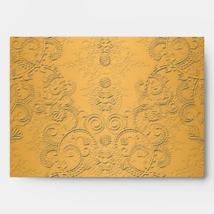 Enveloppes Or plaqué simulé avec motif orné en relief