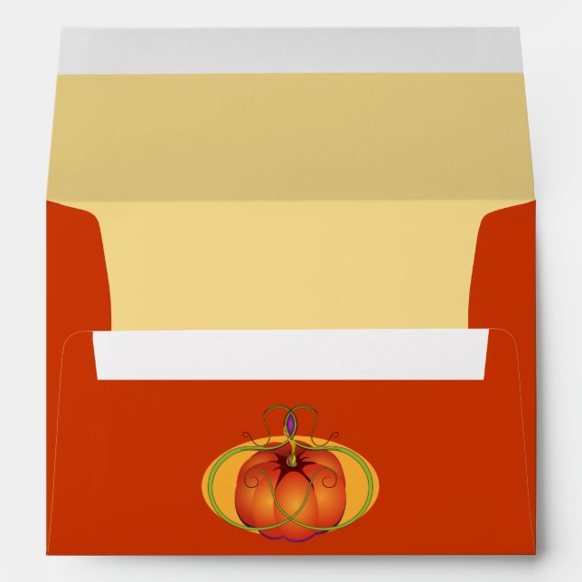 Enveloppes Orange Citrouille Thanksgiving (Dos (Bas))