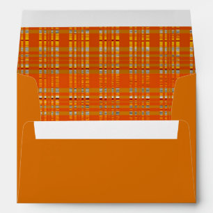 Enveloppes Orange Jaune Marron Automne Plaid TOUTE COULEUR