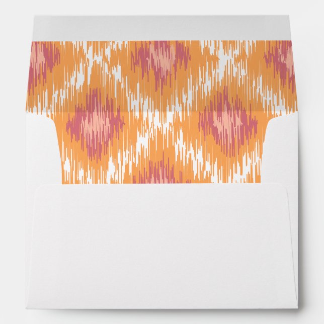 Enveloppes Orange Tribal Abstrait Ikat Chevron Diamond Pattrn (Dos (Bas))