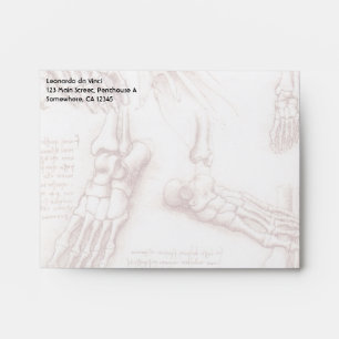 Enveloppes Os de pied anatomiques humaines de Léonard de Vinc