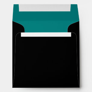 Enveloppes Palette de couleurs sarcelle et noir coordonnant