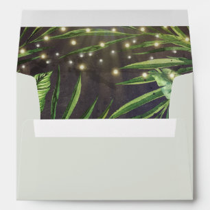 Enveloppes Palme tropical de la plage des lumières