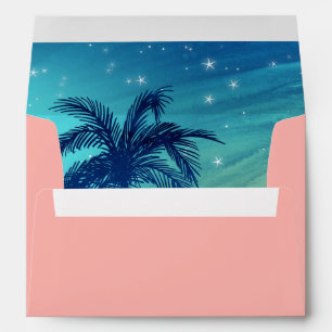 Enveloppes Palmiers bleus turquoises de pêche de revêtement
