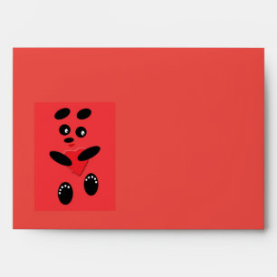 Enveloppes Panda dans l'enveloppe rouge amoureuse