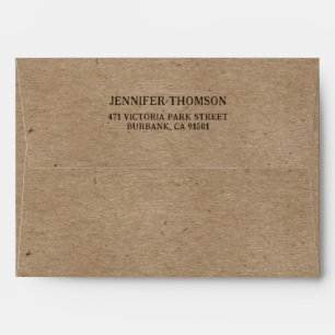 Enveloppes papier Kraft rustiques avec adresse de 