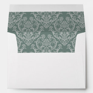 Enveloppes Papier peint à fleurs vert