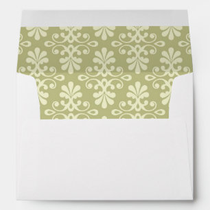 Enveloppes Papier peint damassé floral