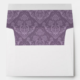 Enveloppes Papier peint floral pourpre