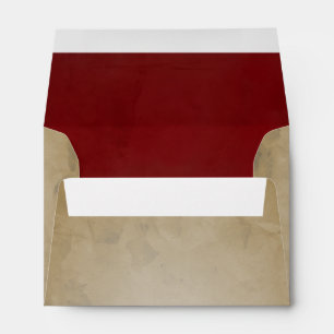 Enveloppes Papier Vintage en velours rouge A6