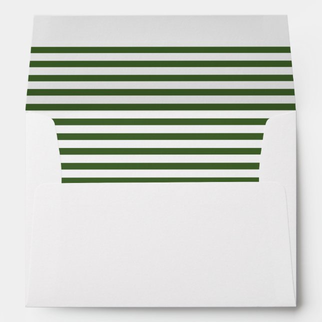 Enveloppes Papillons modernes blancs et verts Motif II (Dos (Bas))