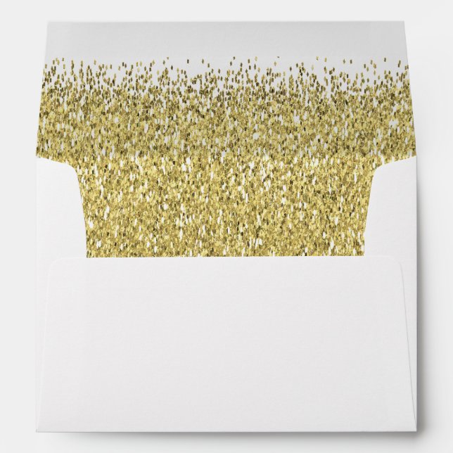 Enveloppes Parties scintillant d'or Shimmer (Dos (Bas))