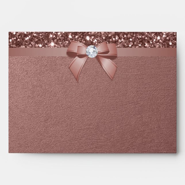Enveloppes parties scintillant en or Rose 5x7 (Devant)