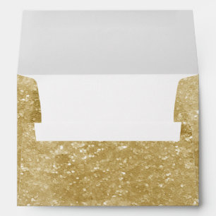Enveloppes Parties scintillant Gold Sparkly Faux