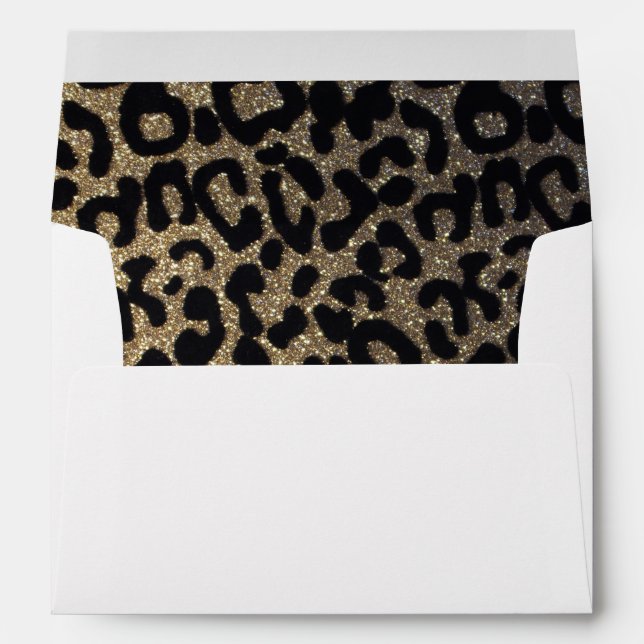 Enveloppes Parties scintillant noire et or (Dos (Bas))