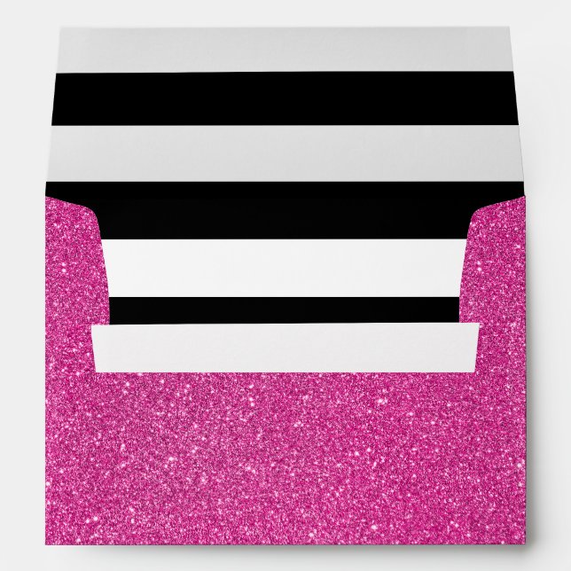 Enveloppes Parties scintillant rose et brunes blanches (Dos (Bas))