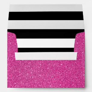 Enveloppes Parties scintillant rose et brunes blanches