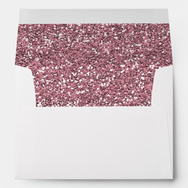 Enveloppes Parties scintillant rose Faux (Dos (Bas))