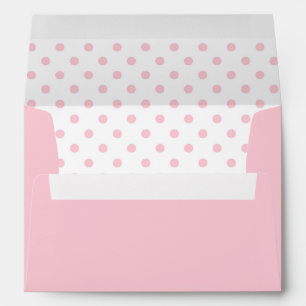 Enveloppes Pastel Pois rose et blanc