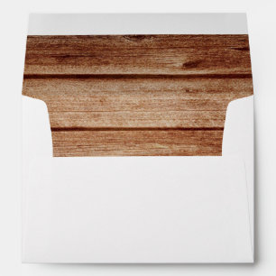 Enveloppes Pays rustique Mariage Brown occidental en bois