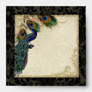 Enveloppes Peacock & Feathers Élégant ensemble de Mariages co