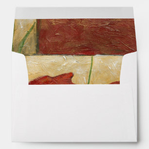 Enveloppes Peinture florale avec les courses évidentes de