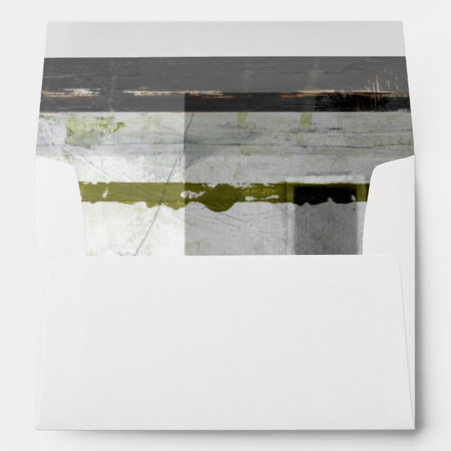 Enveloppes Peinture moderne avec lettres assorties (Dos (Bas))