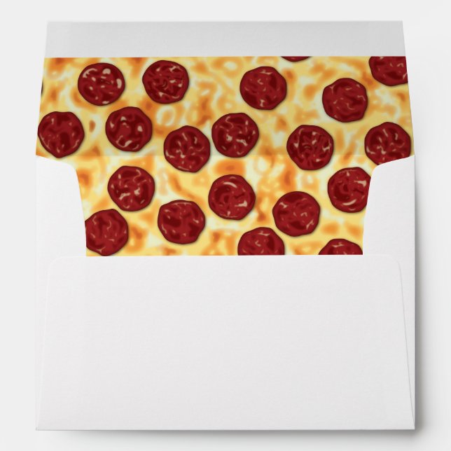 Enveloppes Pepperoni Pizza Motif (Dos (Bas))