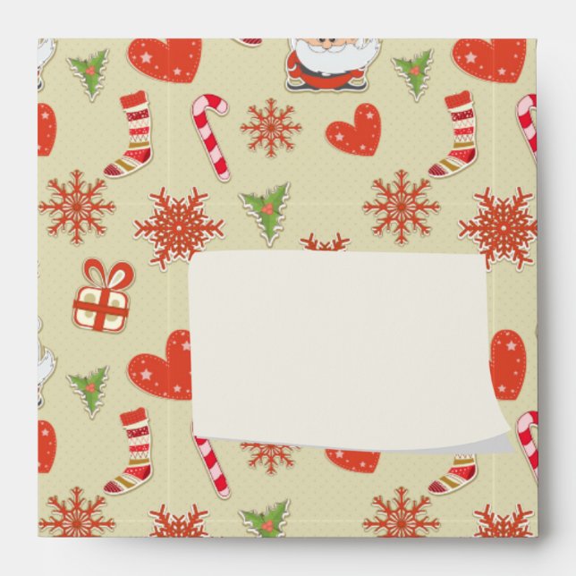 Enveloppes Père Noël et sucres de canne (Devant)